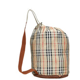 バーバリー ノバチェック シャドーホース ワンショルダーバッグ ベージュ マルチカラー キャンバス レザー レディース BURBERRY 【中古】